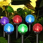 Custom Crackle Glass Solar Lights